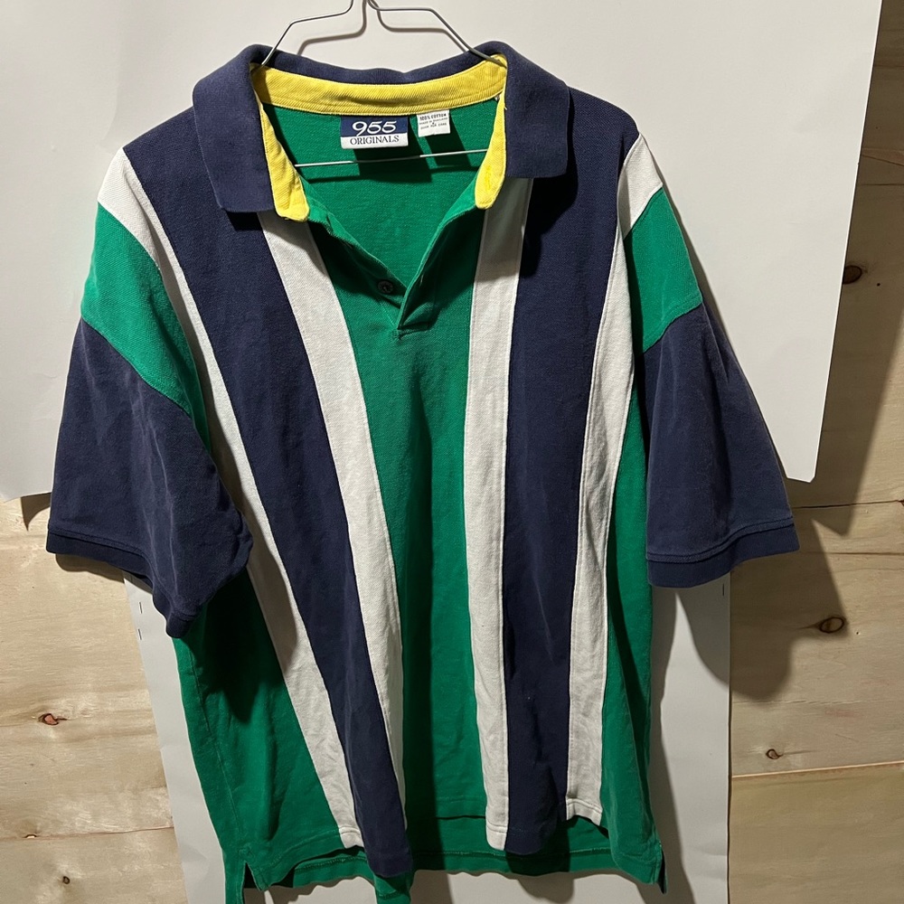 955 originals polo striped men’s shirt size large